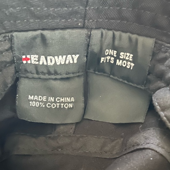 Headway Bucket Hat Black OSFM 100% Cotton - Picture 2 of 3